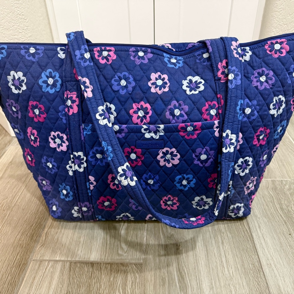 Vera Bradley Blue and Pink Floral Tote Bag